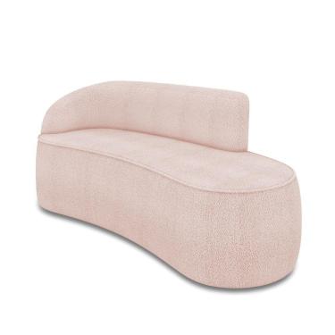 Imagem de Sofá 3 Lugares Orgânico 180 Cm Morgan Bouclê Rosê D03 - D'rossi
