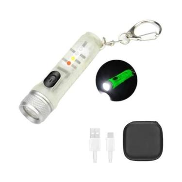 Imagem de Lanterna Mini LED Recarregável Com Chaveiro, Magnética, USB, Tocha De 