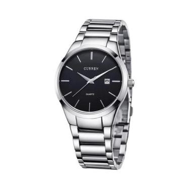 Imagem de Relógio De Quartzo Masculino À Prova d'Água Com Pulseira De Aço Slim C