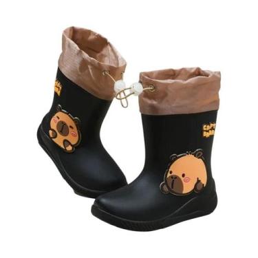 Imagem de Botas De Chuva De Borracha Antiderrapantes Com Elástico Para Crianças,