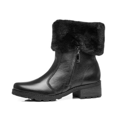 Imagem de Bota Pegada Cano Curto Com Pelo REF:281495, Preto, 37