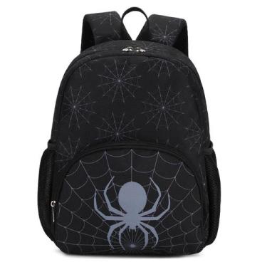 Imagem de Mochila infantil Octsky Spider preta 33x25x11 cm