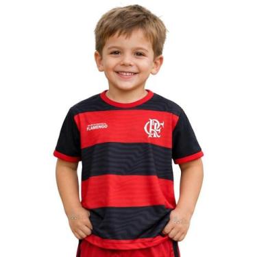 Imagem de Camisa Flamengo Infantil Listrada Emoção Oficial, Tam 4