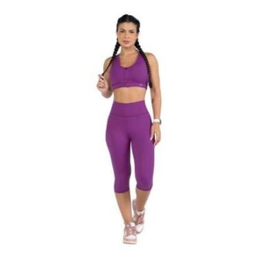 Imagem de Calça Sol Sports Feminina Capri Pocket Rosa Fucsia-Feminino