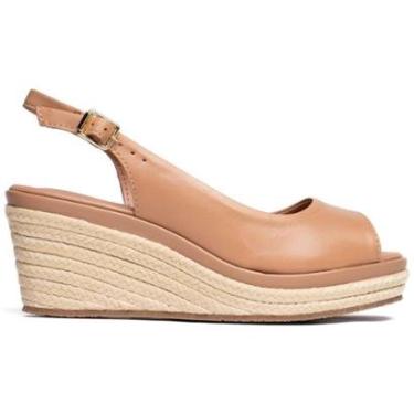 Imagem de Sandália Feminina Bottero Anabela Couro Detalhe Corda-Feminino