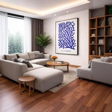 Imagem de Quadro Canvas Henri Matisse Le Corail 70X50Cm Mold Preta - Quadros On-