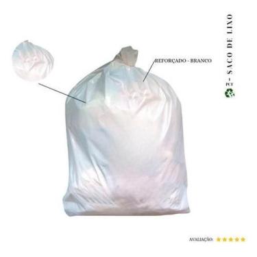 Imagem de Saco De Lixo 20 Litros Reforçado Branco - 50 Unidades - Higipack
