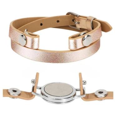 Imagem de Pulseira De Couro Feminina Pingente Difusor Aromas Perfume - Palaziun