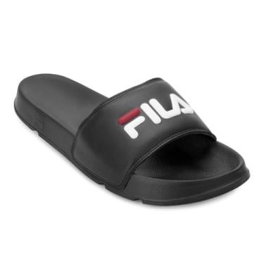 Imagem de Chinelo Fila Drifter Basic Masculino, Preto/Branco/Vermelho, 40