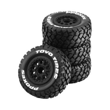Imagem de Pneu De Caminhão De Curto Curso 108mm 4pçs Com Hex 12mm Para Traxxas S