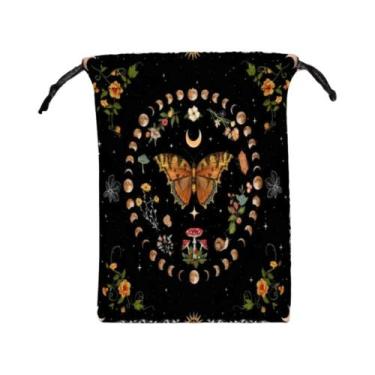 Imagem de 10 Peças Mini Bolsa De Flanela Com Cordão Para Armazenamento De Dados,