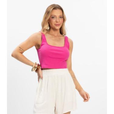 Imagem de Top Básico Feminino em Ribana Rovitex Rosa, P, Rosa