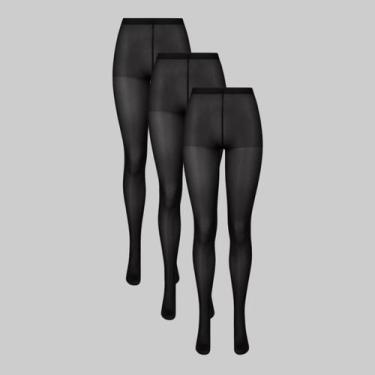 Imagem de Kit 3 Pares de Meias Calças Lupo Loba Invisível 05870-001, Preto, G