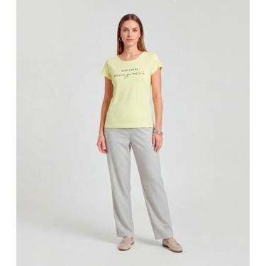 Imagem de Blusa Feminina Meia Malha Com Estampa Infinita Cor Verde, M, Verde