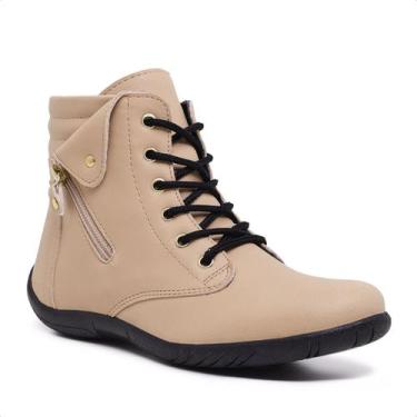 Imagem de Bota Botinha Coturno Feminino Blogueira Super Confortável e Estilo - D