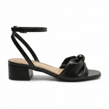Imagem de Sandália Feminina Anacapri Laço Salto Baixo Bloco C3048901730003 Preto-Feminino