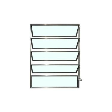 Imagem de Vitro Basculante 100x80 Alumínio Brilhante Vidro Liso Lumineziri