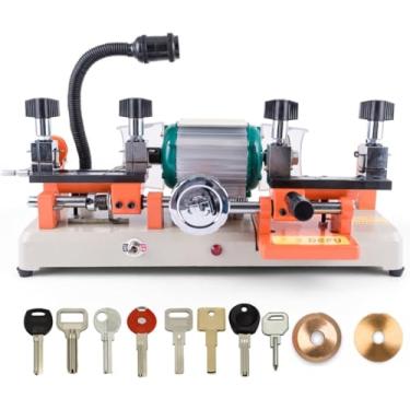 Imagem de Máquina copiadora multifuncional de chave de cabeça dupla 120W, máquina cortadora de chave horizontal (238BS), ferramenta de cópia de chave de roda manual, equipamento de serralheiro, para e