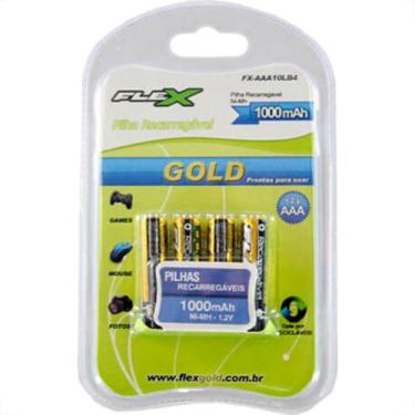 Imagem de Pilha Flex Recarreg,Aaa C/4 - FLEX XCELL