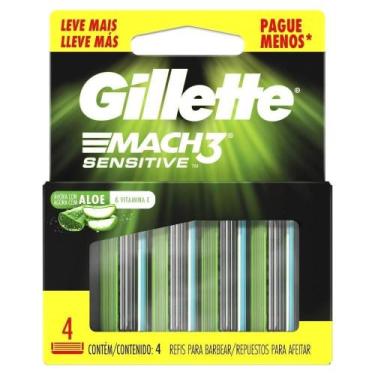 Imagem de Carga Gillette Mach3 Sensetive Embalagem com 4 Unidades - Gillette Mac