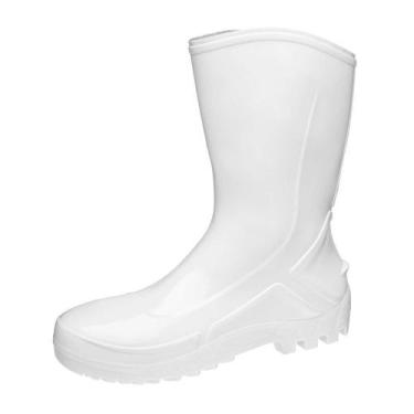 Imagem de Bota PVC Vulcaflex Branca Cano Médio 27cm sem Meia 38
