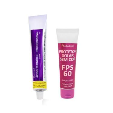 Imagem de Kit Clareador com Ácido Retinóico e Hidroquinona + Filtro Solar FPS 60