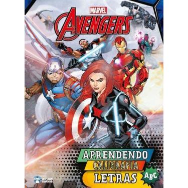 Imagem de Livro infantil aprendendo caligrafia heróis marvel - letras - RIDEEL