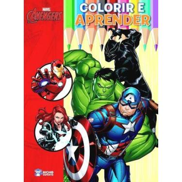 Imagem de Colorir e aprender super heróis marvel - vingadores - RIDEEL
