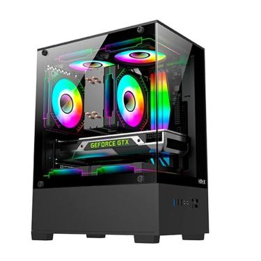 Imagem de Gabinete Gamer Hyrax HGB310, Mini Tower, M-ATX, Frontal e Lateral em Vidro Temperado-HGB310B-Unissex