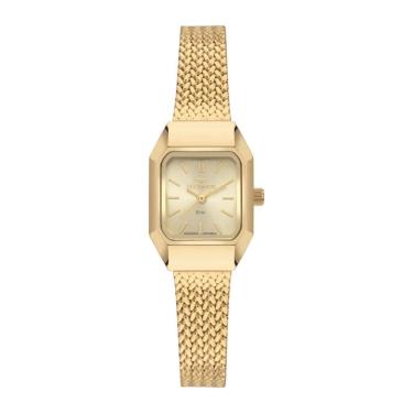 Imagem de Relógio Technos Feminino Ref: 5y30xv/1x Retangular Dourado
