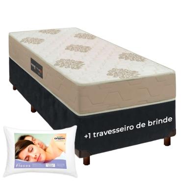 Imagem de Kit Cama Box + Colchão Solteiro Inova D33 + Travesseiro Ortobom