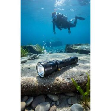 Imagem de Lanterna Mergulho Potente Led T6 60m Profissional Branco - Congratulat