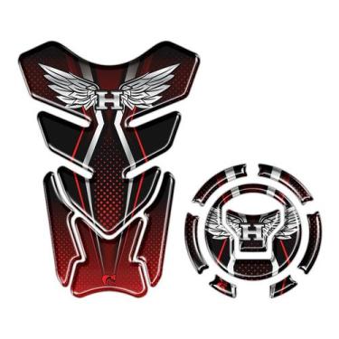 Imagem de Kit Protetor Tanque Adesivo Moto Honda Acima 2018 VERMELHO - Teu Adesi