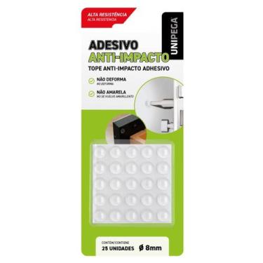 Imagem de Adesivo Anti Impacto 8mm UniPega Cartela 25 Unidades