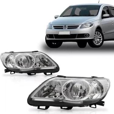 Imagem de Par farol gol e saveiro g5 2009 á 2012 foco duplo cromado - BBS ZEENE 
