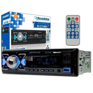 Imagem de Rádio Som Automotivo Roadstar Bluetooth USB SD FM Aux MP3 RS2714BR com