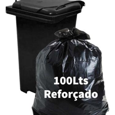 Imagem de Saco De Lixo 100lts Super Reforçado P8 Preto C/ 50 Unidades - SACO LIX