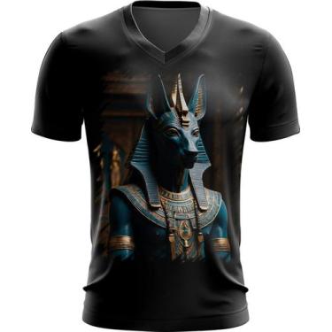 Imagem de Camiseta Gola V Deus Egípcio Anubis Mortos 7 - Kasubeck Store®, Baby L
