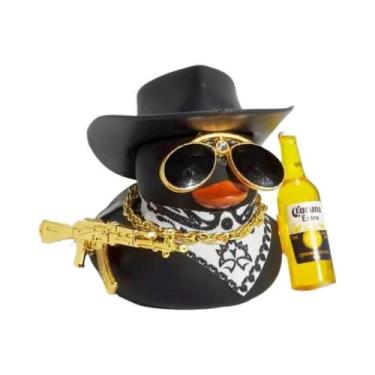 Imagem de Pato De Borracha Da Sorte Com Chapéu De Cowboy E Cerveja, Decoração Pa