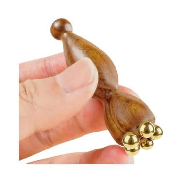 Imagem de Mini Ferramenta De Massagem Facial Em Cobre, Escova De Meridiano Para 