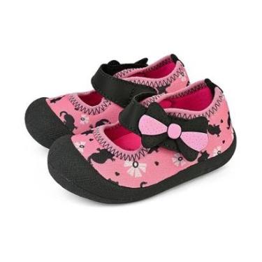 Imagem de Tênis Esportivo Calce Fácil Menina Bebê Sem Cadarço Rosa/Laço Gatatuya-Feminino