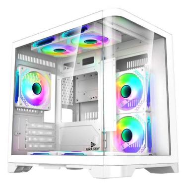 Imagem de Gabinete Gamer Mini Tower Vidro Temperado Black M-ATX Sem Fonte Com 5 