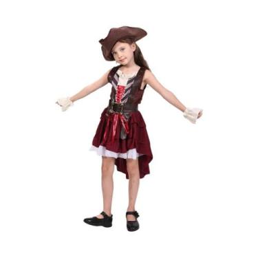 Imagem de Conjunto De Fantasia De Pirata Para Meninas, Fantasia De Halloween Do 