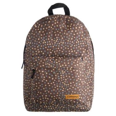 Imagem de Bolsa Mochila Escolar Poá Marrom Unissex - Top Bolsas