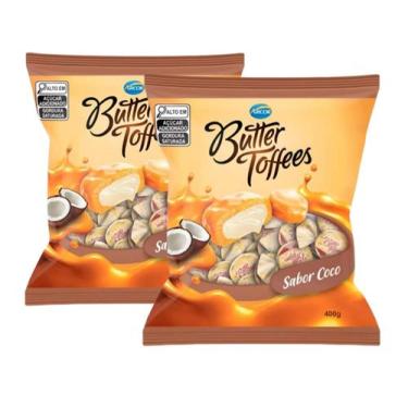 Imagem de Bala Butter Toffees Coco Arcor 400g - 2 Pcts