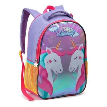 Imagem de Mochila Magic Estampada Unicórnio Cor Violeta - Seanite