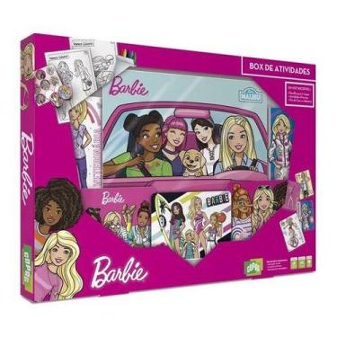Imagem de Box De Atividade Barbie Jogo Brinquedo Carton Colorir Cartas - Copag