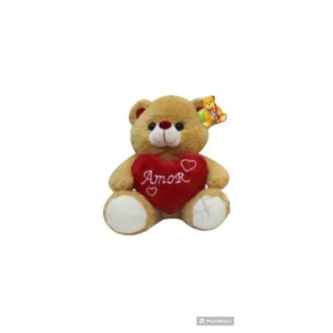 Imagem de Urso  de pelúcia 25cm com coração - Fizzy 