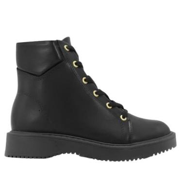 Imagem de Coturno Moleca Napa Floather Solado Tratorado Feminino Preto, 36