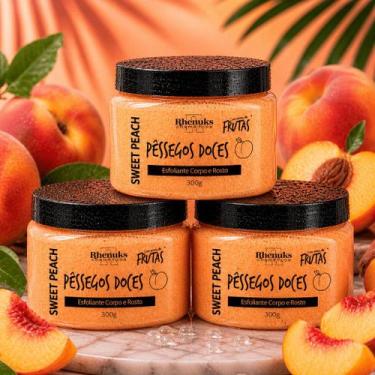 Imagem de Kit 3 Esfoliante Rosto e Corpo 300g Diversas Fragrancias Pele Macia e 
